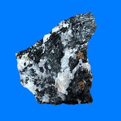 Black Tourmaline, Red Garnets And Quartz. Crystals Gemstones Rocks Minerals