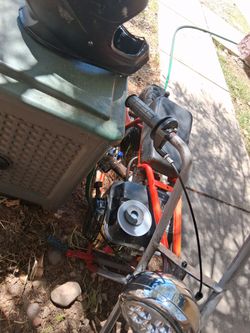 Stretched custum drag mini bike