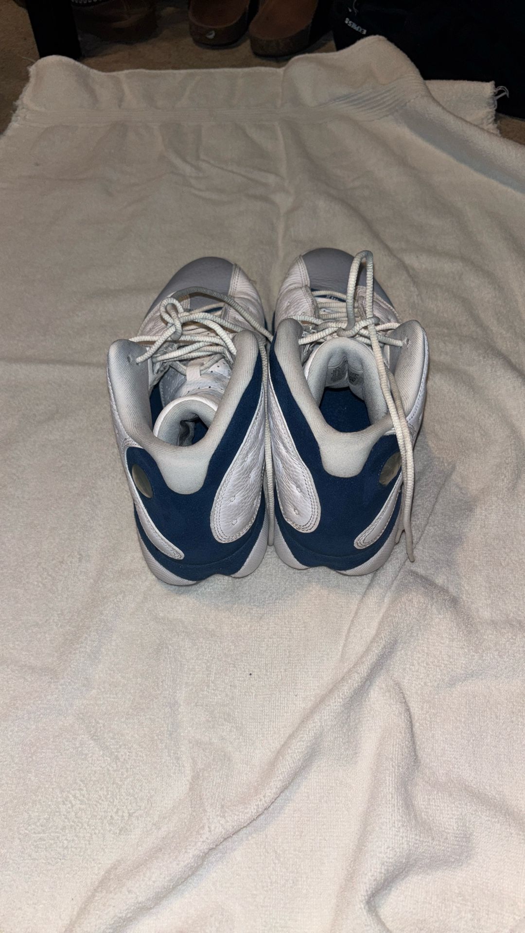 White Blue Gray Jordans