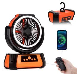 20,000mAh Dual-Motor Rechargeable Fan – LED Light