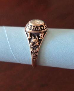 Vintage 10K Gold JOSTENS Class Ring 1980s Engraved Name Initials Mens Ring 3.9g