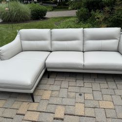 NEW/EX-Display LHF chaise with love seat Sectional - Leather