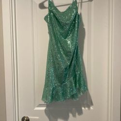 Light Bling Green Mermaid Dress