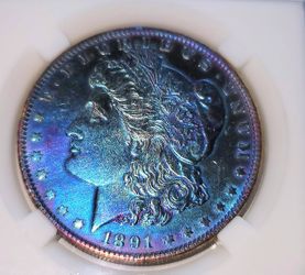 1891-P Morgan SILVER Dollar MS65