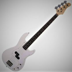 NEW IN BOX! Fender Precision / P-Bass (COPY) Electric Bass Guitar in a Classic Arctic White
