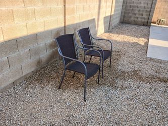 Metal patio chairs (2)