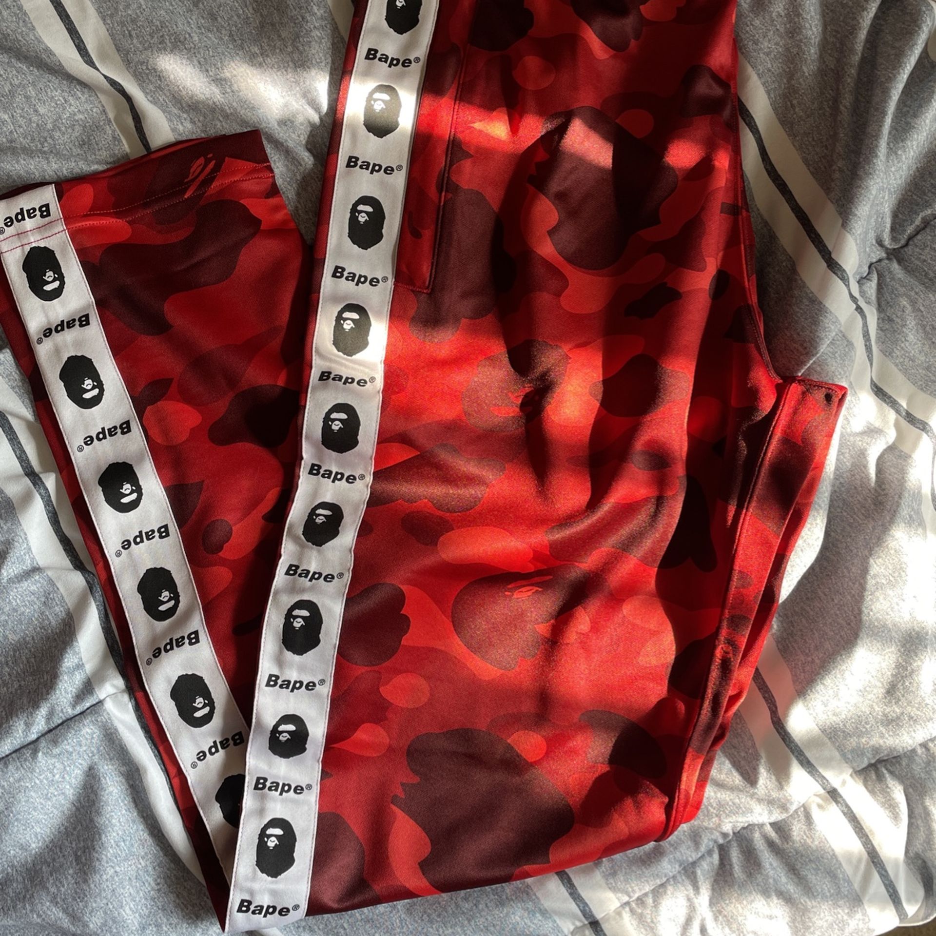 BAPE CAMO TAPE JERSEY PANTS