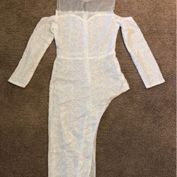 White Sequin Dress