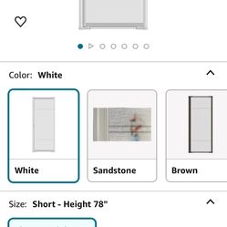 Doors for Single Door | Retractable Screen Door – Standard Width (32 in to 36 in) x Height 78 in | Easy to Install White Screen Door Retractable