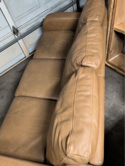 Tan Leather Sofa