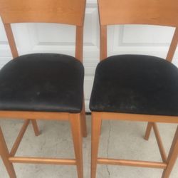 Two classic matching bar stool chairs 