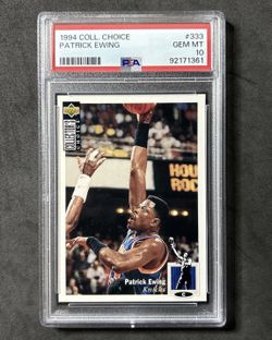 Patrick Ewing 1994 Upper Deck Collector’s Choice #333 HOF Knicks PSA 10 Gem Mint