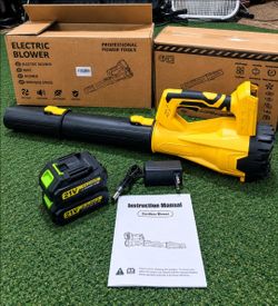 21V Cordless Electric Leaf Blower with Batteries