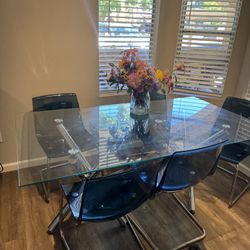 Glass Table and chairs 