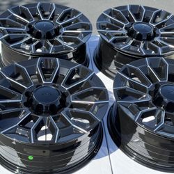 NEW ARRIVALS 22" Wheels 22x9 8x180 Rims Chevy Silverado GMC 2500HD 3500 Sierra 3500HD Chevrolet 2500 Denali AT4 AT4x Ultimate ZR2
