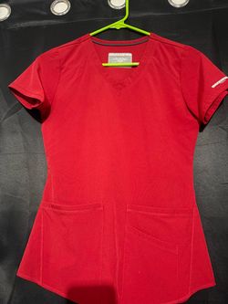 2 Skechers Red Scrub Top