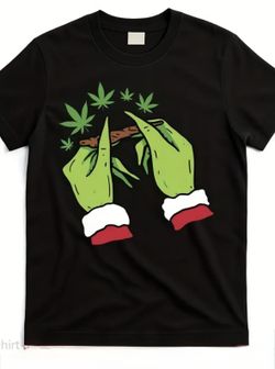 Men'S Funny Christmas Wẽěd Rolling Blunt Graphic T-Shirt 