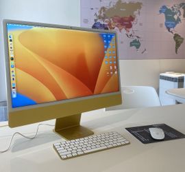 Yellow IMac  24 inch