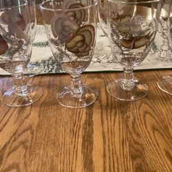 8 Spode Fall Drinking Glasses 