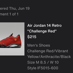 Jordan 14 “Ferrari” (2025)