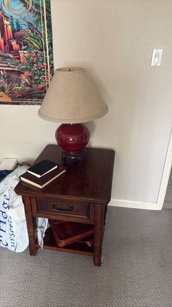 Eureka vacuum, nt stand n lamp, plates, cutlery, bamboo sheets.