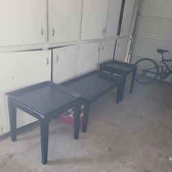 Set Of Black Tables