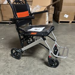 Portable Folding Wheelchair Travel With Handbreak Supports 220LBS Only 16lbs Ultra Light 