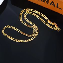 2-Pcs 316 Stainless-steel Cuban 24" Chain Necklaces