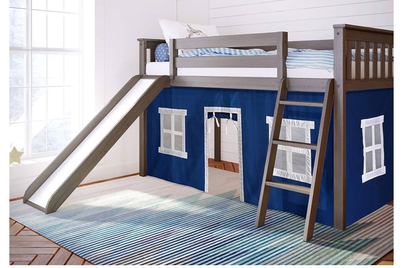 Kids Bed With Fort And Slide