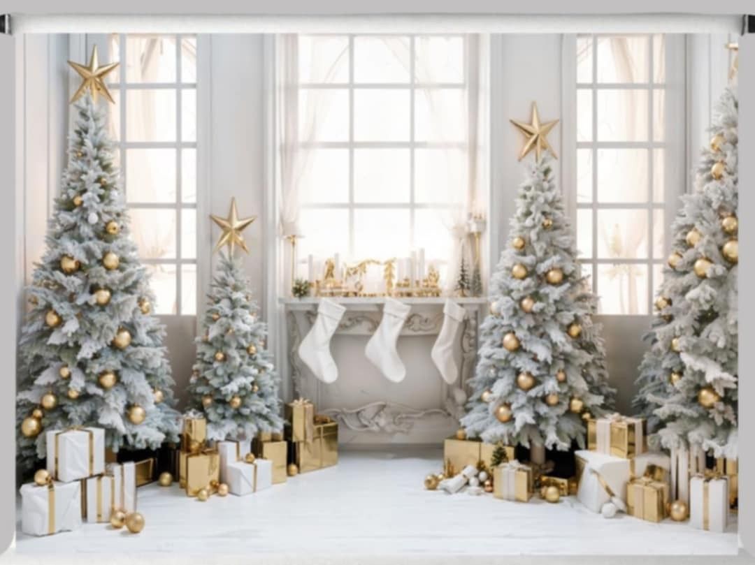 10x10
Kate White Indoor Christmas Trees Magic Star Photo Backdrops