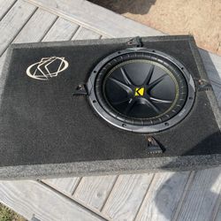 10” Kicker Comp Subwoofer In Ported Truck Box