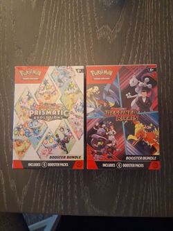 Prismatic booster bundle and destined rivals booster bundle Pokémon TCG Booster Bundle Lot of 2