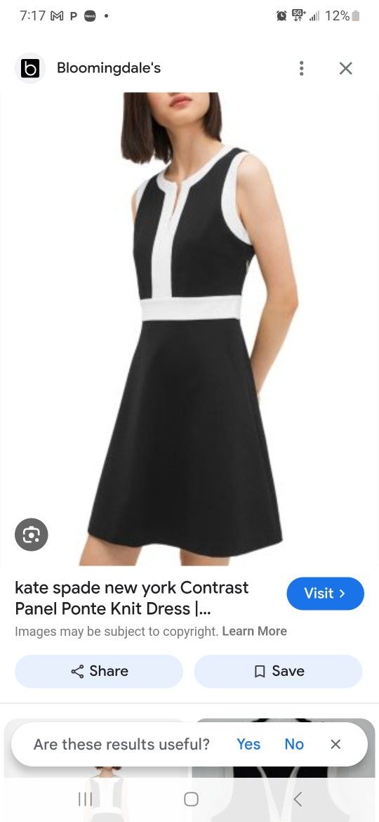 Kate Spade ♠️ New York - Contrast Panel Ponte Dress