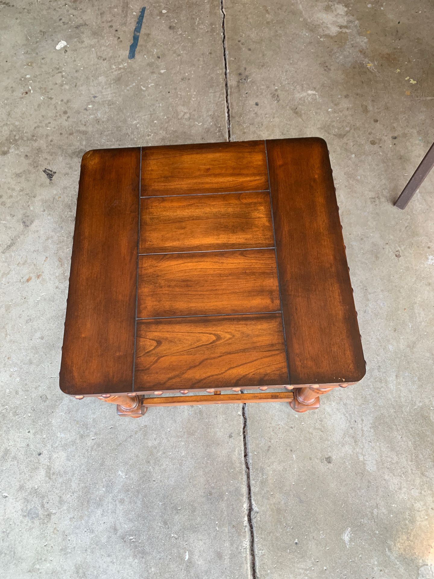 Wood end table