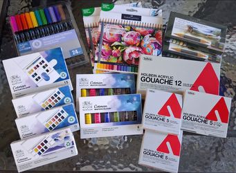 Watercolor & Acrylic Paint Art Supplies - Brand New