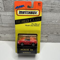 Vintage Matchbox Super World Class Red ‘1993 Ford Mustang Mach III / The Elite of World Class Vehicles • Die Cast Metal • Made in Thailand 