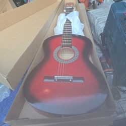 Guitar RED Acoustic New 