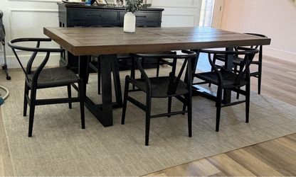 Wood Top Dining Table and chairs