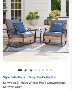 New patio rocking chair set with side table