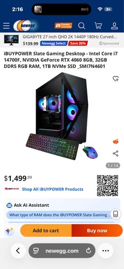 4060 gaming pc  (ZotacGaming) Geforce RTX (32gb ram)