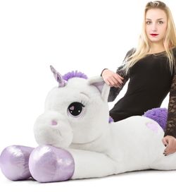 #209  43” Giant Unicorn Stuffed Animal Plush Pillow Toys Gifts For Girls Boys