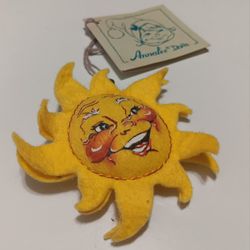 Vintage SUN PIN 3in By Annalee w/ Tag Nice!