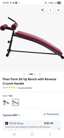 Finer Form Sit Up Bench with Reverse Crunch Handle