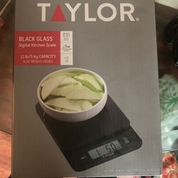 Taylor black Glass Food Scale