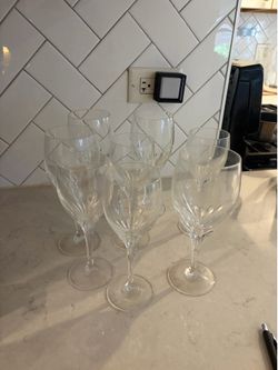 Crystal wine glasses