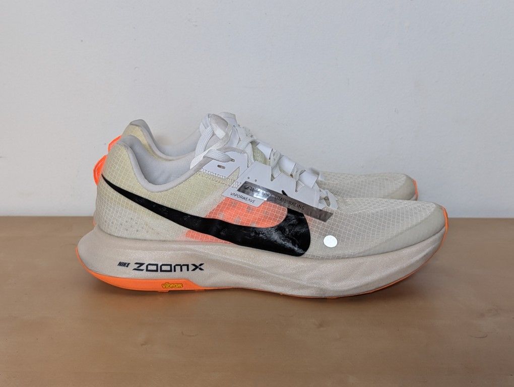Nike Zoomx Ultrafly Trail Prototype White/Black-Total Orange DX1978-100 Size 11