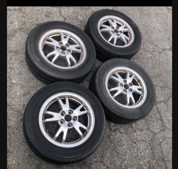 4 — 195/65r15 5x100 5x3.94 Stock Toyota Prius Corolla Impreza Crosstrek Wheels Rims Tires !