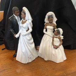 Bride & Groom.  Bride & Flower Girl