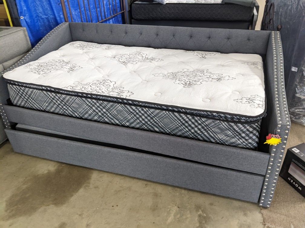 Grey Blue Twin Daybed Brand New