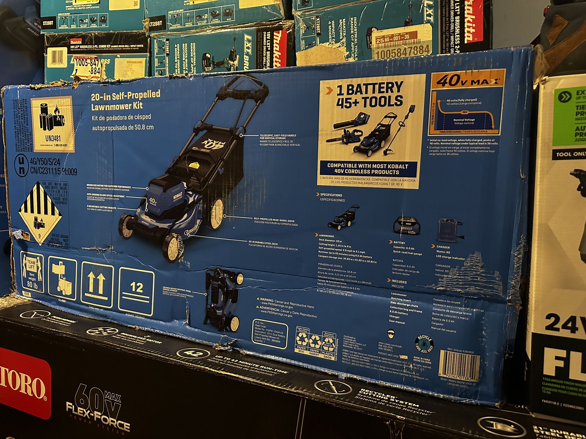 Kobalt Mower 20โ 40V Kit Battery 6.0Ah & Charger